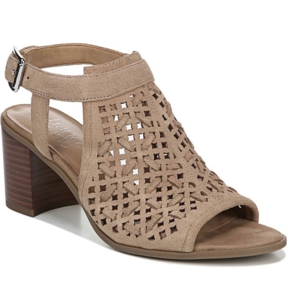 Franco Sarto Shoes - Franco Sarto Harlet 3 Leather/Suede Open-Toe Heels Size 8 Women